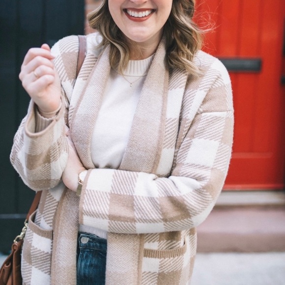 Madewell Minetta Sweater Coat in Buffalo Check - Picture 4 of 8